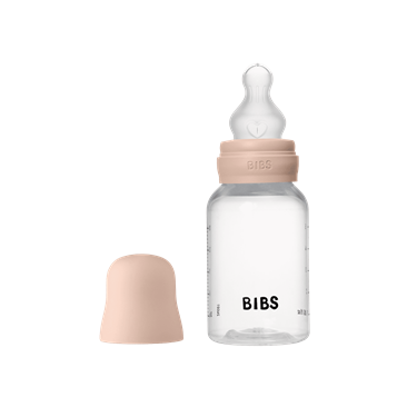 Bilde av Bibs Tåteflaske, 150ml Slow Flow Silikonsmokk, Blush