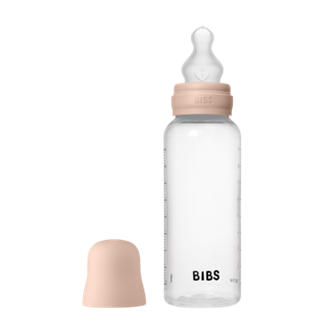 Bilde av Bibs Tåteflaske, 270ml, Medium Flow Silikonsmokk, Blush