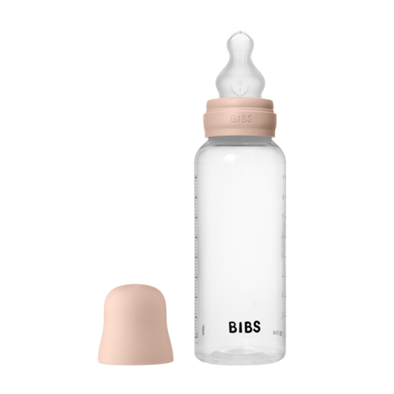 Bilde av Bibs Tåteflaske, 270ml, Medium Flow Silikonsmokk, Blush