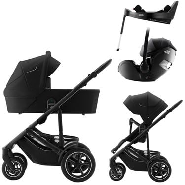 Bilde av Britax Smile 5Z Barnevogn med Bilstol Baby-Safe Pro og base - Classic Space Black