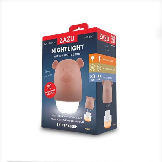 Bilde av ZAZU Nattlampe Barn - Benny, Brun