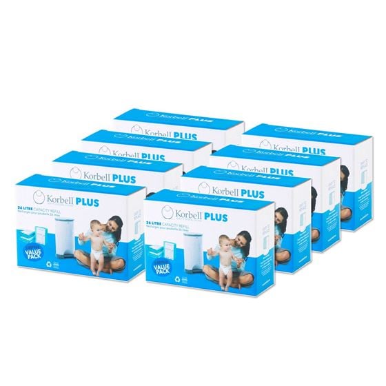 Bilde av Korbell Bleiepose refill til Plus Bleiebøtte (XL), 24 pakning