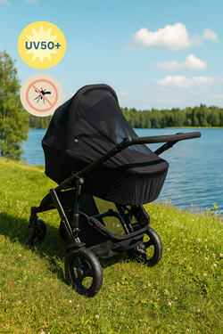 Bilde av Sagababy Myggnett og Solbeskyttelse UV50+ til Barnevogn