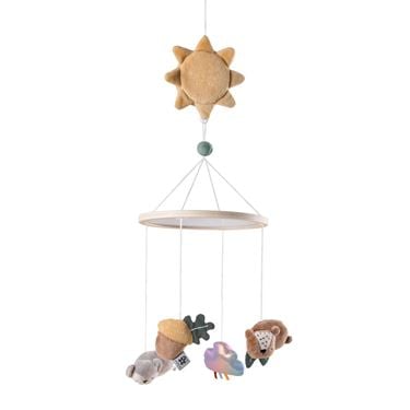 Bilde av Sebra uro - musikkuro med babyspeil og Woodland figurer