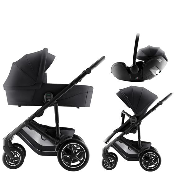 Bilde av Britax Smile 5Z Barnevogn med Bilstol Baby-Safe Pro - Style Carbon Black