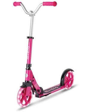Bilde av Micro Cruiser LED, Berry Red - Sparkesykkel med store LED hjul