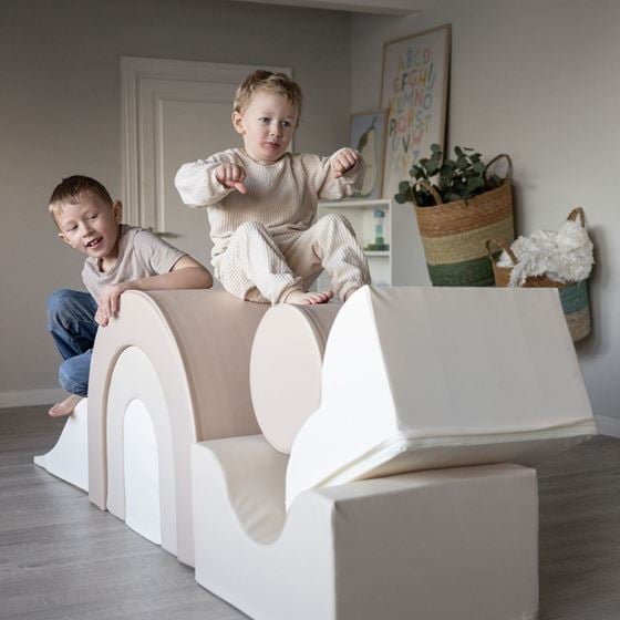 Bilde av Sagababy Soft Play Motorikkbane XL Lux, Rainbow Blush Kunstskinn