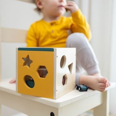 Bilde av Petite&Mars Treleke, Plukkboks Gravity Wood of Mars-Blå