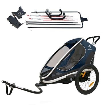 Bilde av Hamax Outback One, Skivogn og Sykkelvogn, Navy (med skisett)