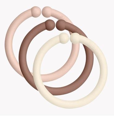 Bilde av Bibs Loops - 12pk Babyleke og Smokklenke, Blush-Mix