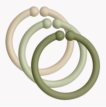 Bilde av Bibs Loops - 12pk Babyleke og Smokklenke, Grønn-Mix
