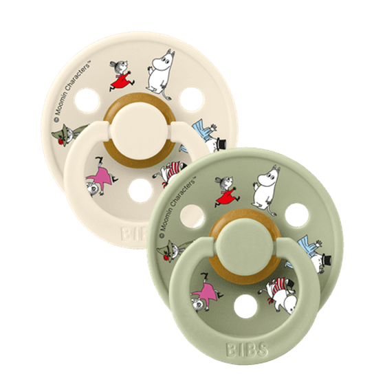 Bilde av Bibs Mummitrollet Smokker, 2stk Ivory mix, Latex - Size 1