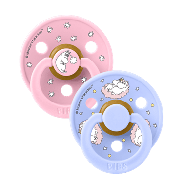 Bilde av Bibs Mummitrollet Smokker, 2stk Pink Mix, Latex - Size 2