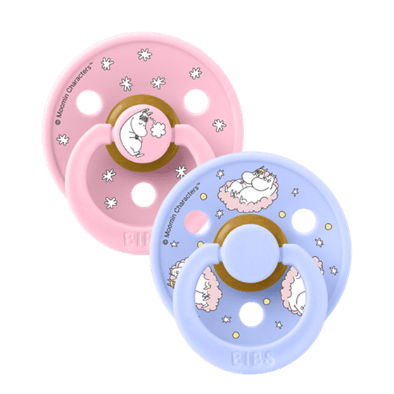 Bilde av Bibs Mummitrollet Smokker, 2stk Pink Mix, Latex - Size 2