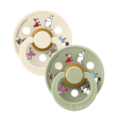 Bilde av Bibs Mummitrollet Smokker, 2stk Ivory mix, Latex - Size 2