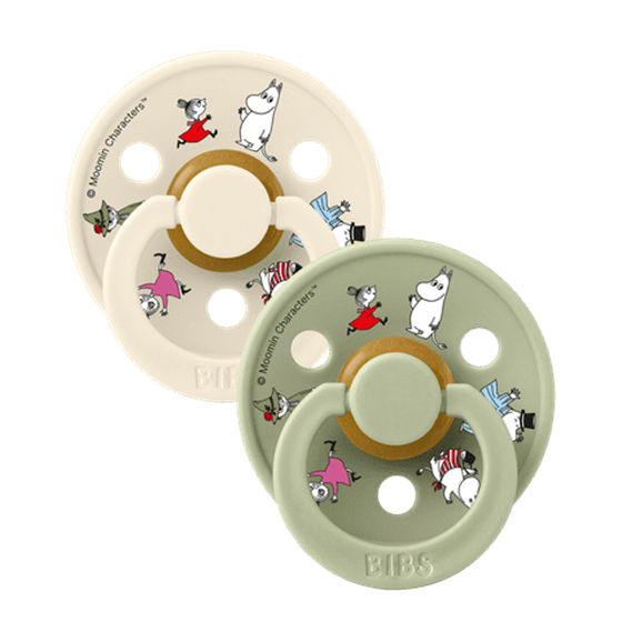Bilde av Bibs Mummitrollet Smokker, 2stk Ivory mix, Latex - Size 2