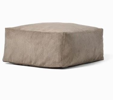 Bilde av Kids Concept Saccosekk Barn - Grå/brun Kordfløyel Puff