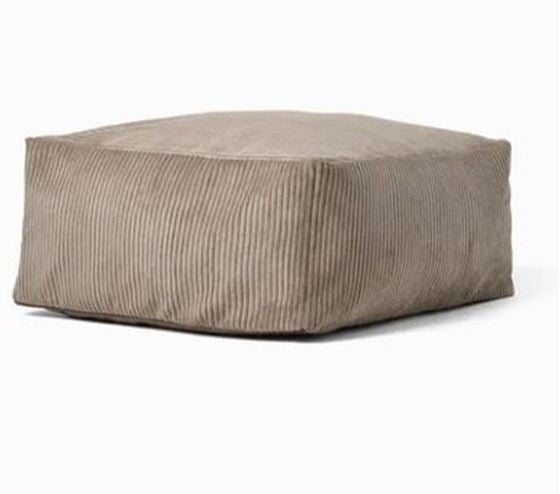 Bilde av Kids Concept Saccosekk Barn - Grå/brun Kordfløyel Puff