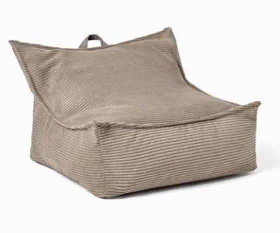 Bilde av Kids Concept Saccosekk Barn, Grå/brun Kordfløyel