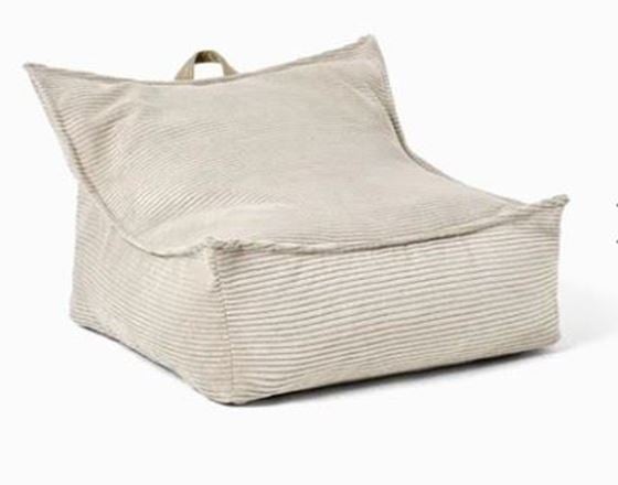 Bilde av Kids Concept Saccosekk Barn, Naturhvit Kordfløyel