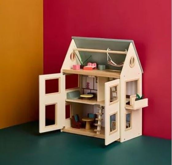 Bilde av Kids Concept Dukkehus i tre med møbler