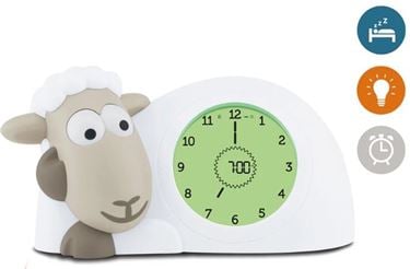 Bilde av ZAZU Søvntrener Barn - Sam med Nattlampe og Klokke-Taupe