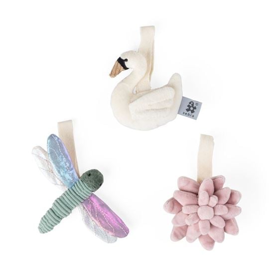 Bilde av Sebra Aktivitetsleker, 3 stk, blomst/øyenstikker/svane