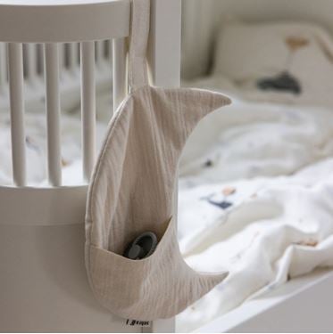 Bilde av Sebra Bedside Pocket til Babyseng, Creamy White Moon