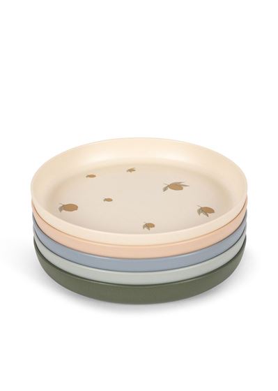 Bilde av Konges Sløjd Barnetallerken, 5pk Sitron