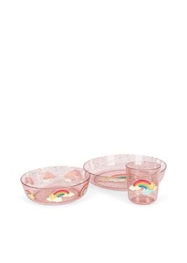 Bilde av Konges Sløjd Sparkly Barneservice Gavepakke, Rainbow