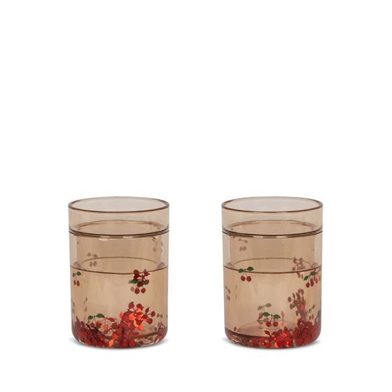 Bilde av Konges Sløjd Glitterkopper – 2pk Barnekopper, Cherry