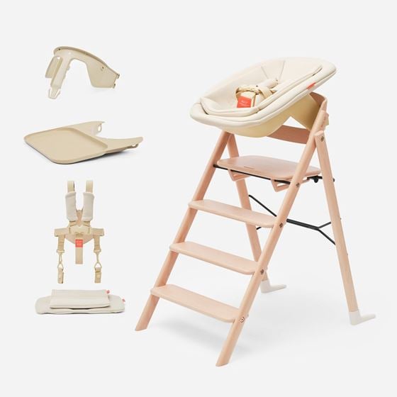 Bilde av KAOS KLAPP Barnestol, Komplett pakke Bøk Sand