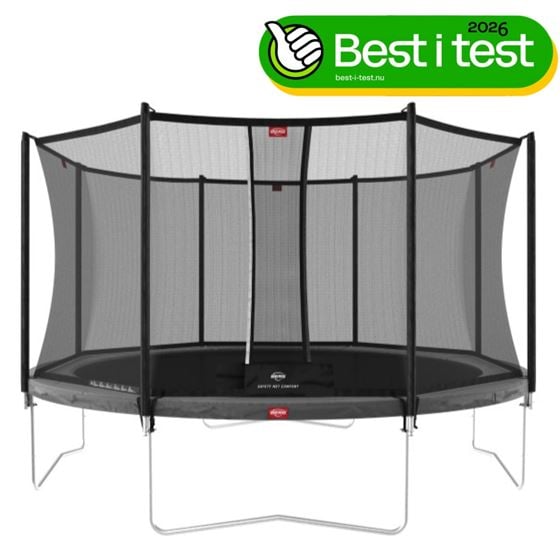 Bilde av BERG Favorit Trampoline inkl. sikkerhetsnett. 430cm, Grå
