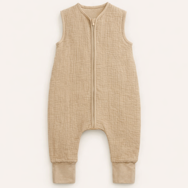Bilde av Sagababy Nattpose med ben, Beige Musselin, 0-18mnd
