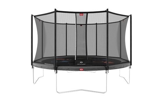 Bilde av BERG Favorit Trampoline Levels inkl. sikkerhetsnett. 430cm, Grå