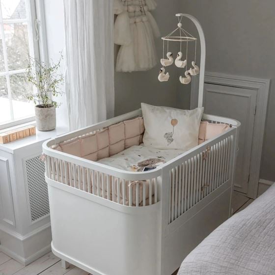 Bilde av Sebra Sengen, Baby & Junior, Hvit - PAKKE med Premium madrass