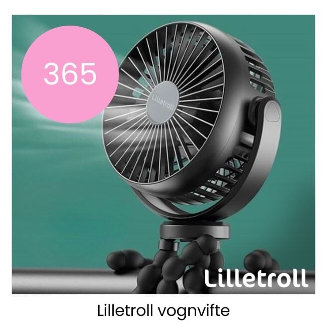 Bærbar og oppladbar vognvifte for varme sommerdager!