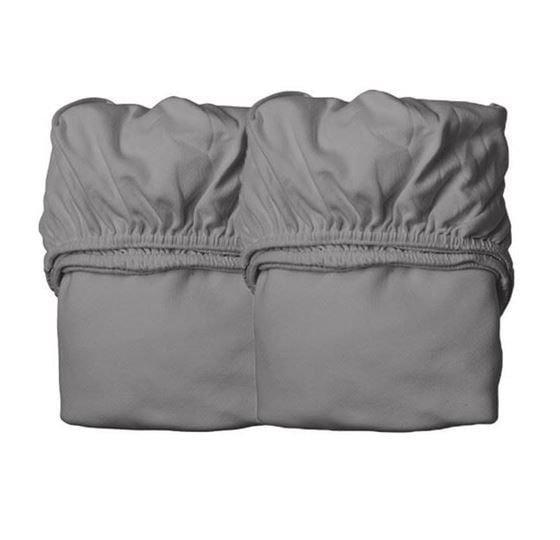Bilde av Leander Laken til babyseng, Økologisk, 2 pk, Cool Grey