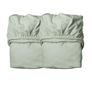 Bilde av Leander Laken til Babyseng 60x120cm, Stretch, 2pk Grønn