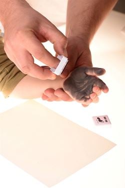 Bilde av BabyDab Hånd & Fotavtrykk, 2 stk Blå/Grå