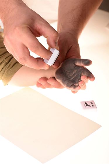 Bilde av BabyDab Hånd & Fotavtrykk, 2 stk Blå/Grå