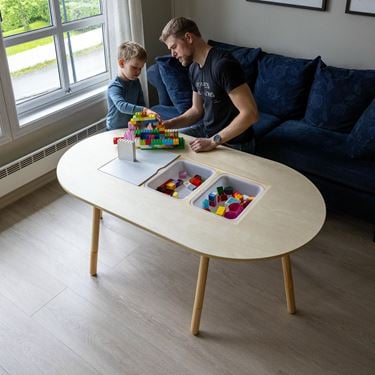 Bilde av Sagababy Ovalt Lekebord med oppbevaring