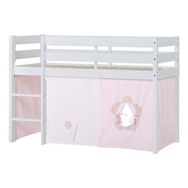 Bilde av Hoppekids Halvhøy Seng, Eco Comfort med Fairytale Flower Forheng