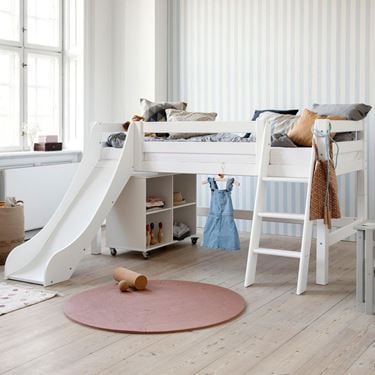Bilde av Hoppekids Halvhøy Seng med sklie, ECO Luxury 90x200cm