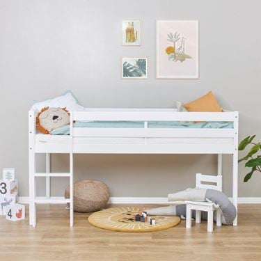 Bilde av Hoppekids Halvhøy Seng, Eco Comfort, 90x200cm, Hvit