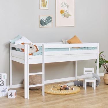 Bilde av Hoppekids Halvhøy Seng, Eco Comfort, 90x200cm, Hvit
