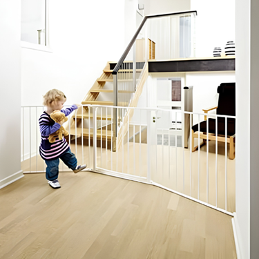Bilde av BabyDan Flex L, Hvit Sikkerhetsgrind 90-223cm