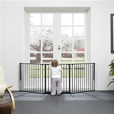Bilde av BabyDan Flex L, Sort Sikkerhetsgrind  90-223cm