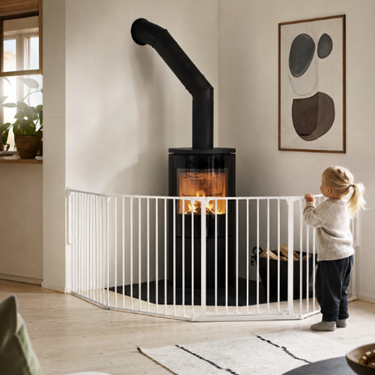 Bilde av BabyDan Flex XL, Hvit Sikkerhetsgrind / Peisgrind