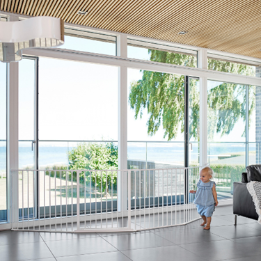 Bilde av BabyDan Flex XXL, Hvit Sikkerhetsgrind / Peisgrind
